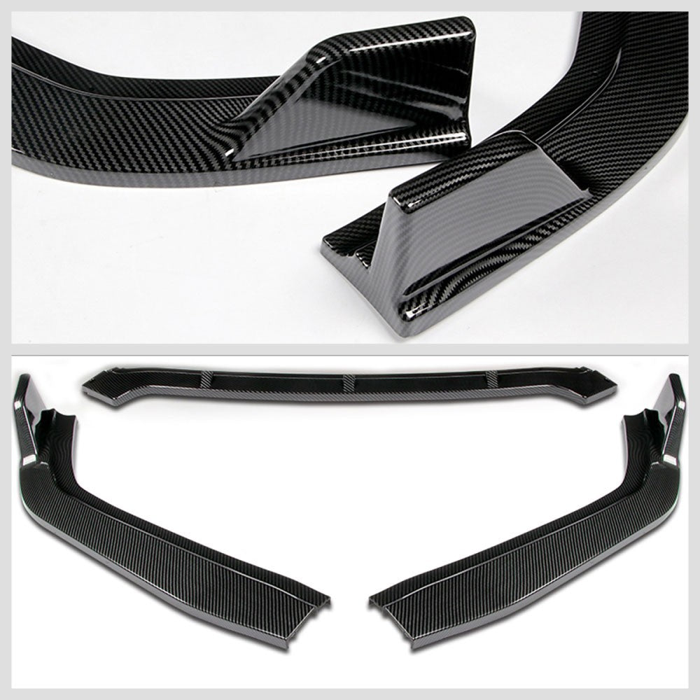 [Carbon Style Look] Front Bumper Lip Guard Body Kit For 12 Honda Civic 4DR Sedan