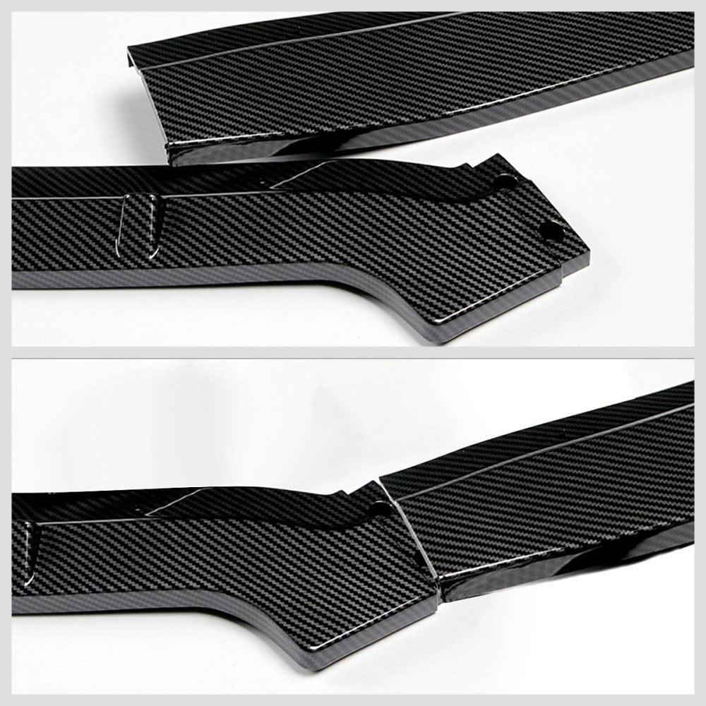 [Carbon Style Look] Front Bumper Lip Guard Body Kit For 12 Honda Civic 4DR Sedan