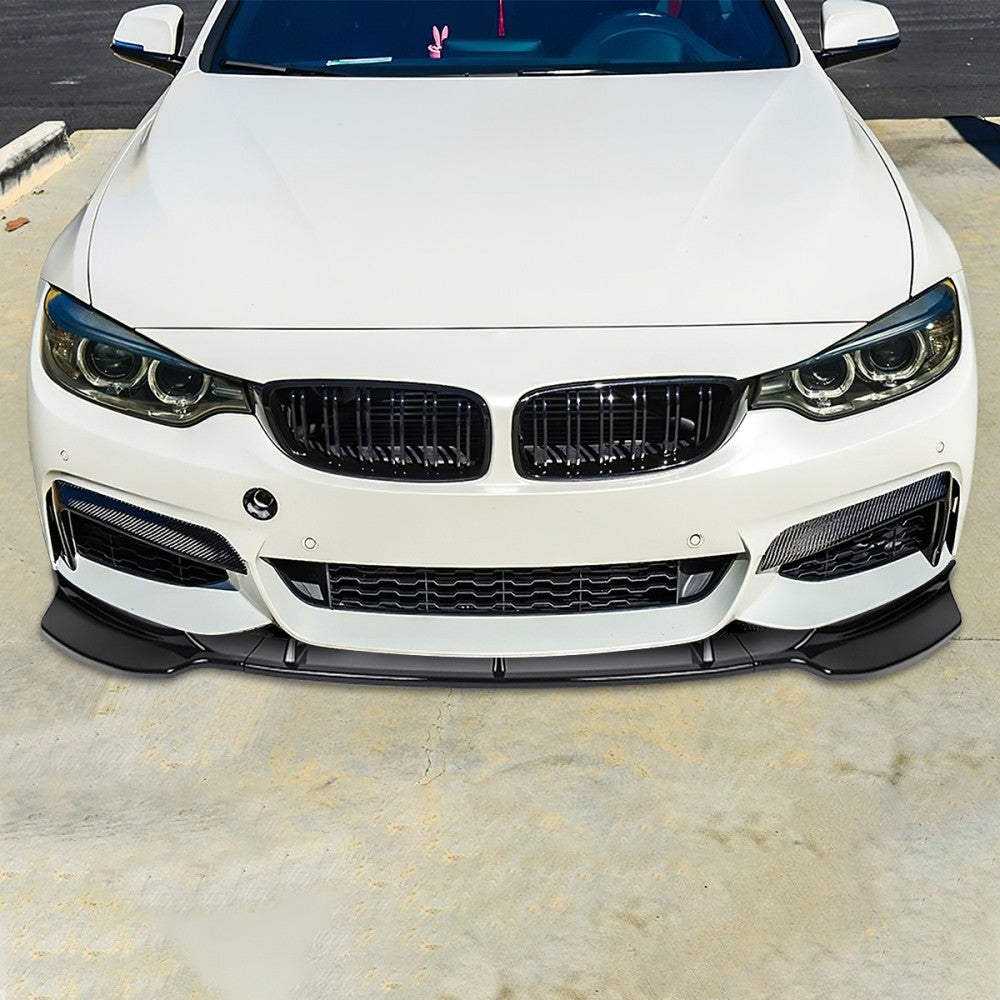 [Painted Gloss Black] Front Bumper Lip For 14-19 BMW F32 F33 F36 Sport/M-Sport