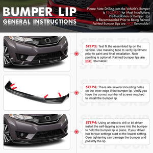 [Matte Black] Front Bumper Lip Chin Guard Body Kit For 17-20 Toyota 86 ZN6 Gen1