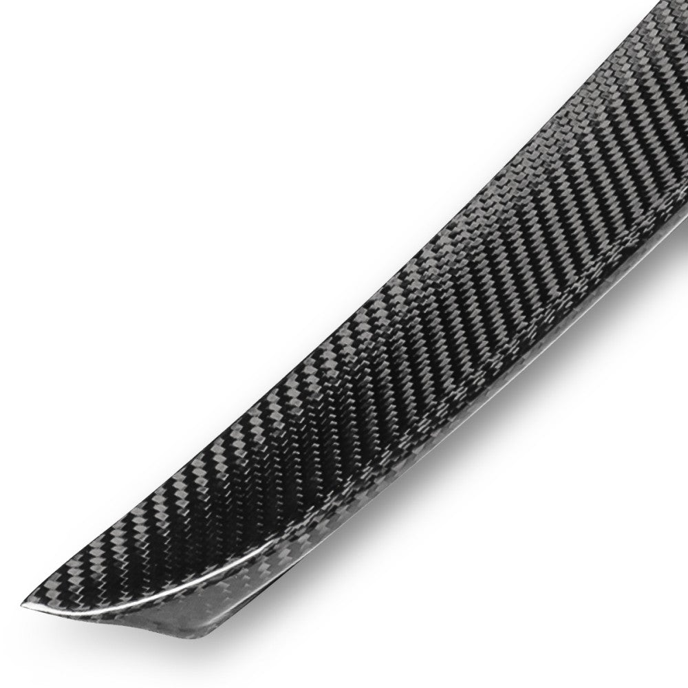 Black Carbon Fiber Rear Trunk Lid Spoiler 17-21 C-Class W205 Coupe BFC-RESPL-6217-CF