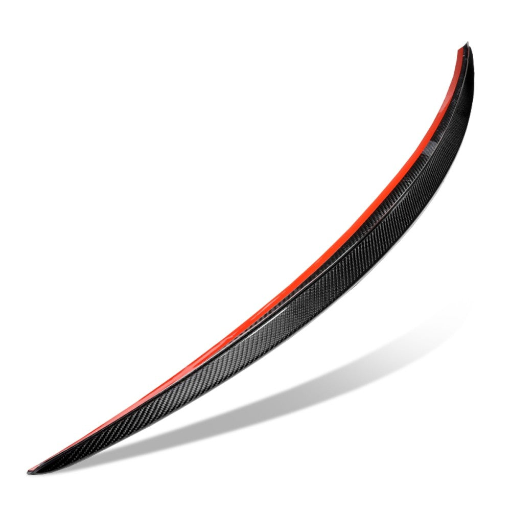 Black Carbon Fiber Rear Trunk Lid Spoiler 14-20 S-Class W222 Sedan BFC-RESPL-6218-CF