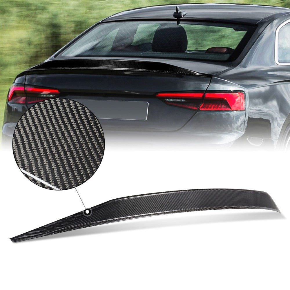 Black Carbon Fiber Rear Trunk Lid Spoiler 08-16 A5/RS5/S5 8T3 Coupe BFC-RESPL-6320-CF