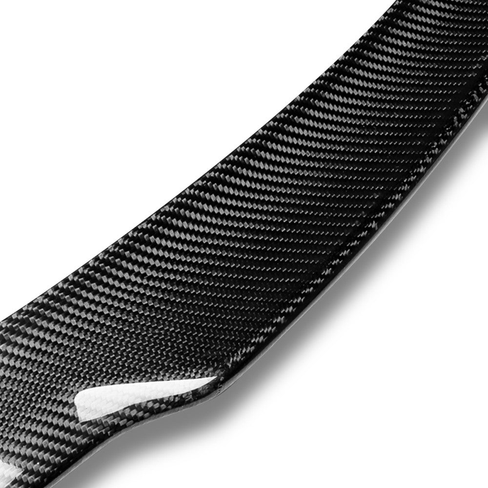 Black Carbon Fiber Rear Trunk Lid Spoiler V Style 17-22 Q60 Coupe V37 BFC-RESPL-6615-CF