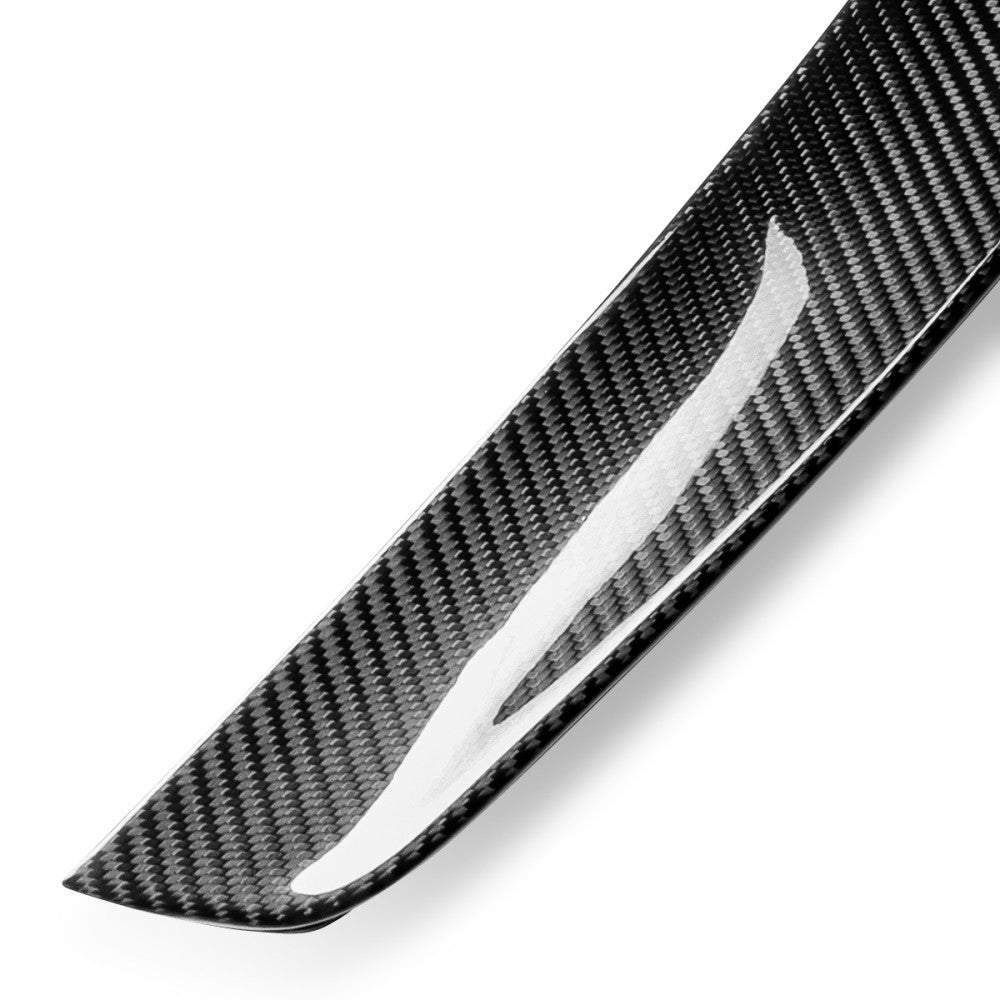 Black Carbon Fiber Rear Trunk Lid Spoiler V Style 17-22 Q60 Coupe V37 BFC-RESPL-6615-CF