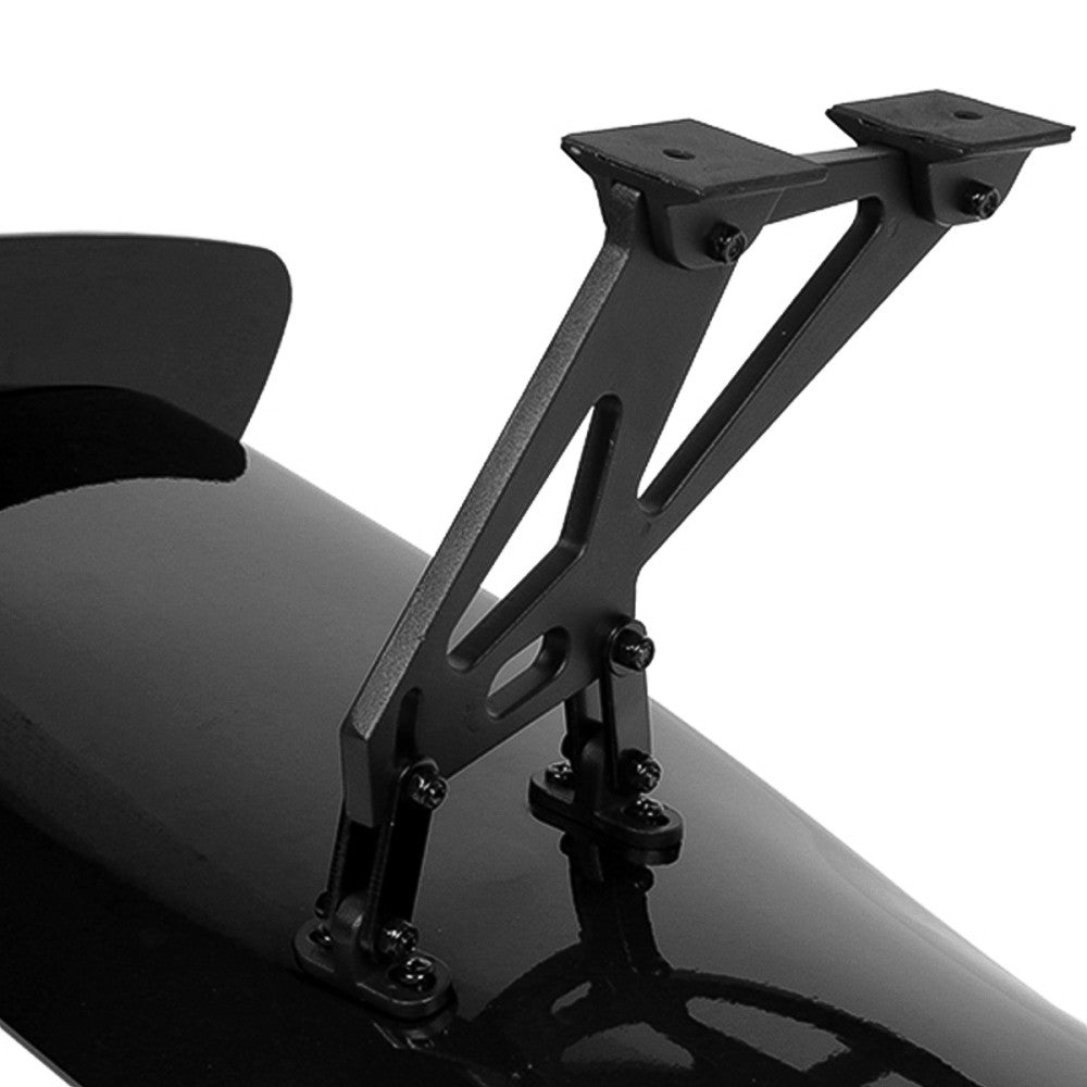 57" GT Style V1 Black Painted Glossy Adjustable Rake Rear Trunk Spoiler Wing