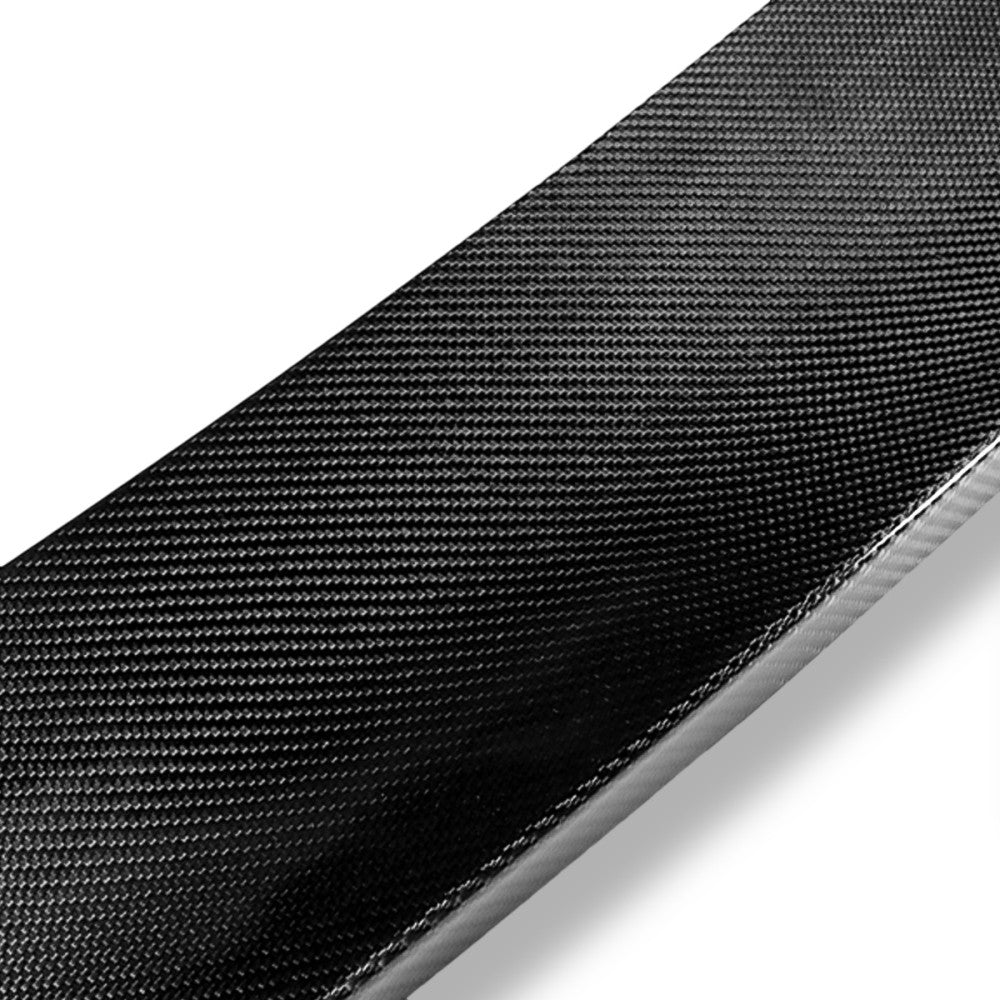 Black Carbon Fiber Rear Trunk Lid Spoiler OE Style 16-22 Tesla Model X BFC-RESPL-7402-CF