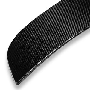 Black Carbon Fiber Rear Trunk Lid Spoiler OE Style 16-22 Tesla Model X BFC-RESPL-7402-CF