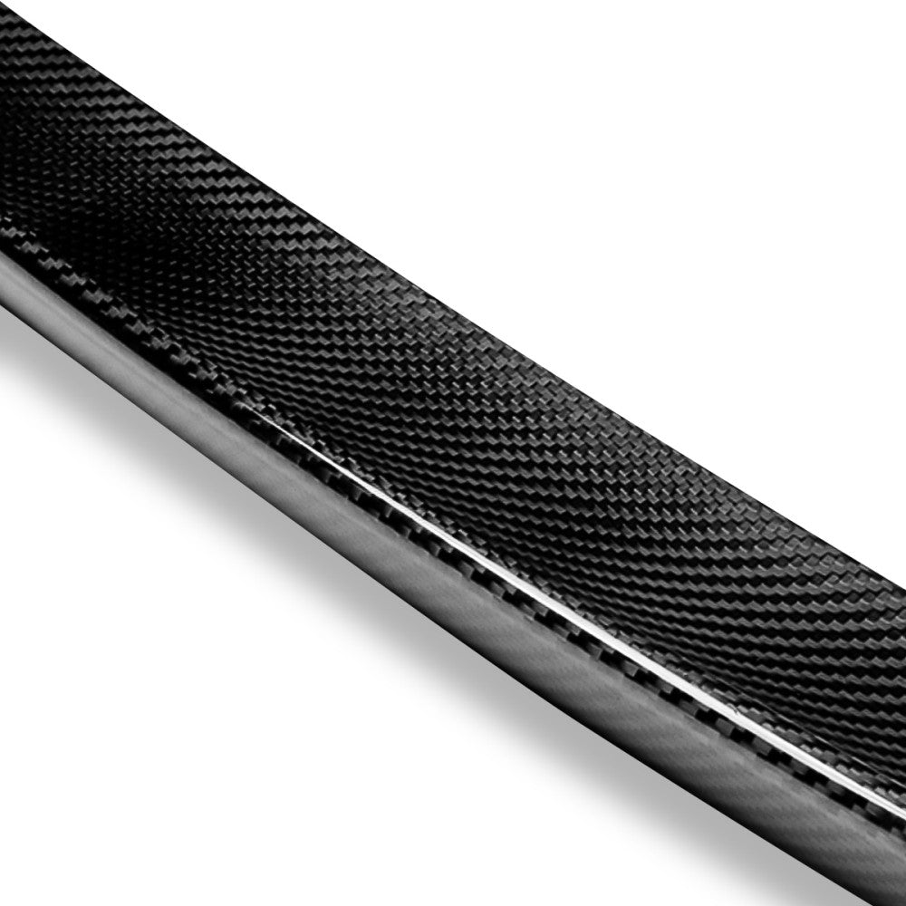 Black Carbon Fiber Rear Trunk Lid Spoiler OE Style 17-22 Tesla Model 3 BFC-RESPL-7405-CF