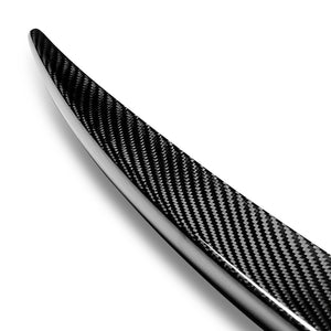 Black Carbon Fiber Rear Trunk Lid Spoiler OE Style 17-22 Tesla Model 3 BFC-RESPL-7405-CF