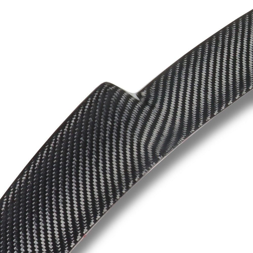 Black Carbon Fiber Rear Trunk Lid Spoiler V-Style 20+ Tesla Model Y BFC-RESPL-7408-CF