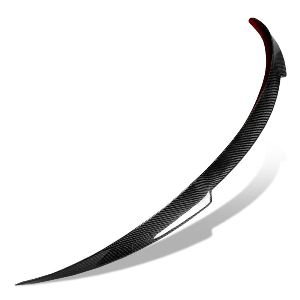 Black Carbon Fiber Rear Trunk Lid Spoiler V-Style 20+ Tesla Model Y BFC-RESPL-7408-CF