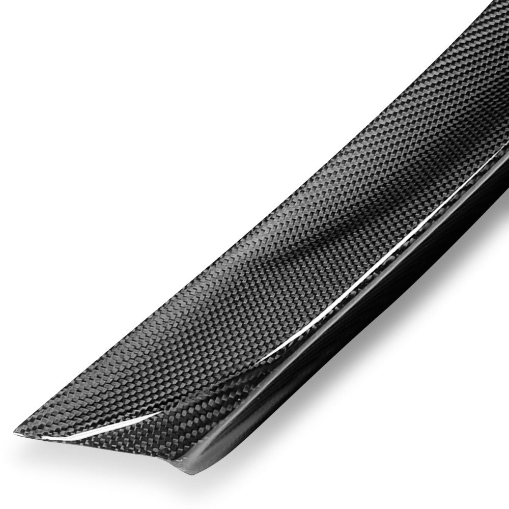 Black Carbon Fiber Rear Trunk Lid Spoiler OE Style 12-22 Tesla Model S BFC-RESPL-7409-CF