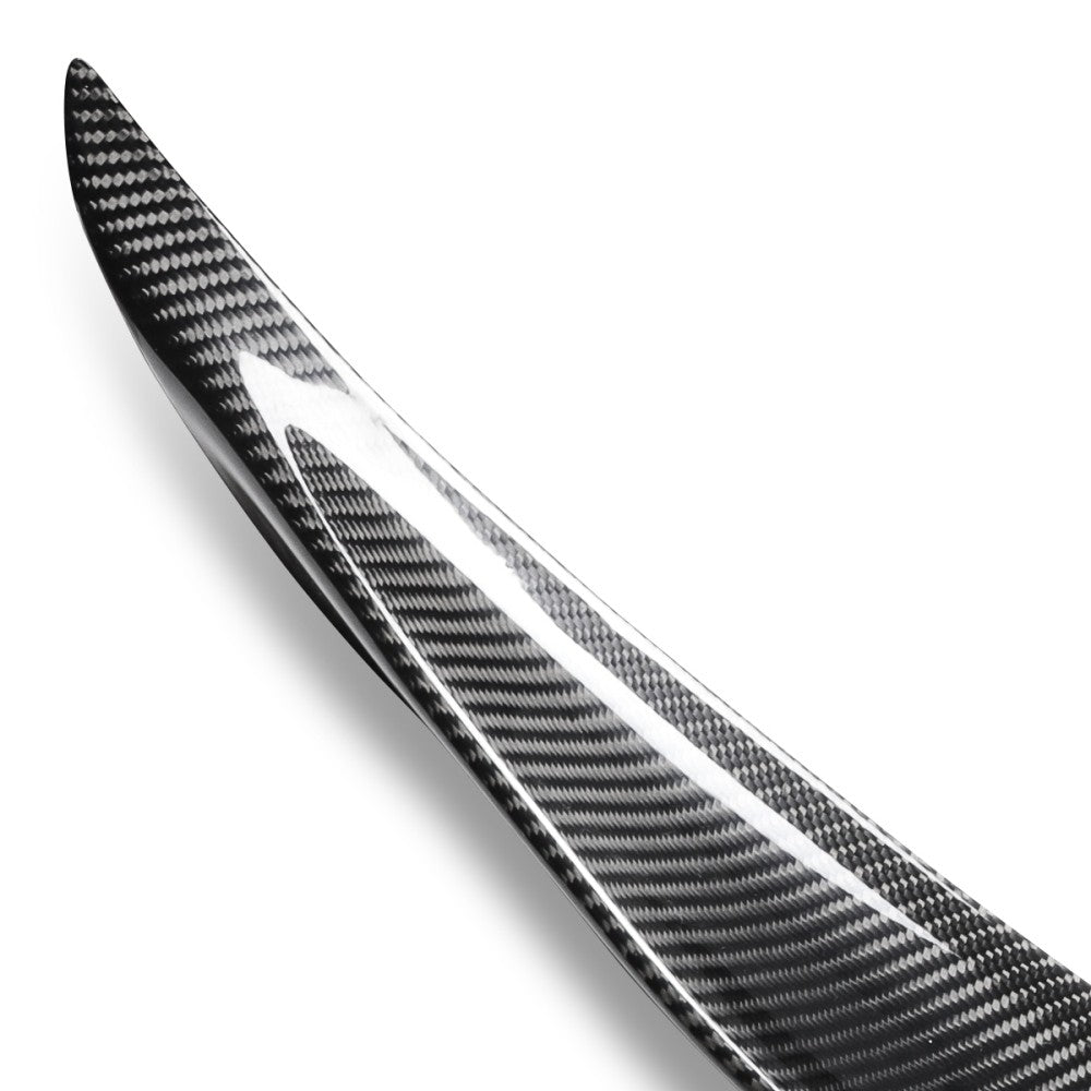 Black Carbon Fiber Rear Trunk Lid Spoiler 14-15 Optima Facelift TF BFC-RESPL-7512-CF