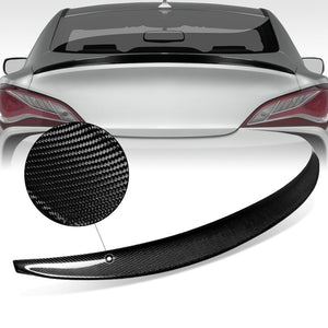 Black Carbon Fiber Rear Trunk Lid Spoiler 10-16 Hyundai Genesis Coupe BFC-RESPL-7517-CF