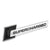Polish Silver/Black SUPERCHARGED Style Exterior Rear Trunk Emblem Decal Badge