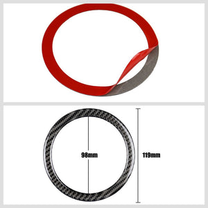 Black Carbon Fiber Sport Steering Wheel Ring  Sticker Trim For 06-13 Mini Cooper