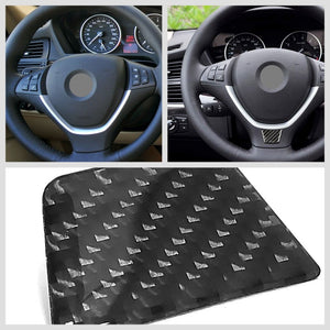Black Carbon Fiber Sport Steering Wheel Cover Sticker Trim For BMW X5 E70/X6 E71