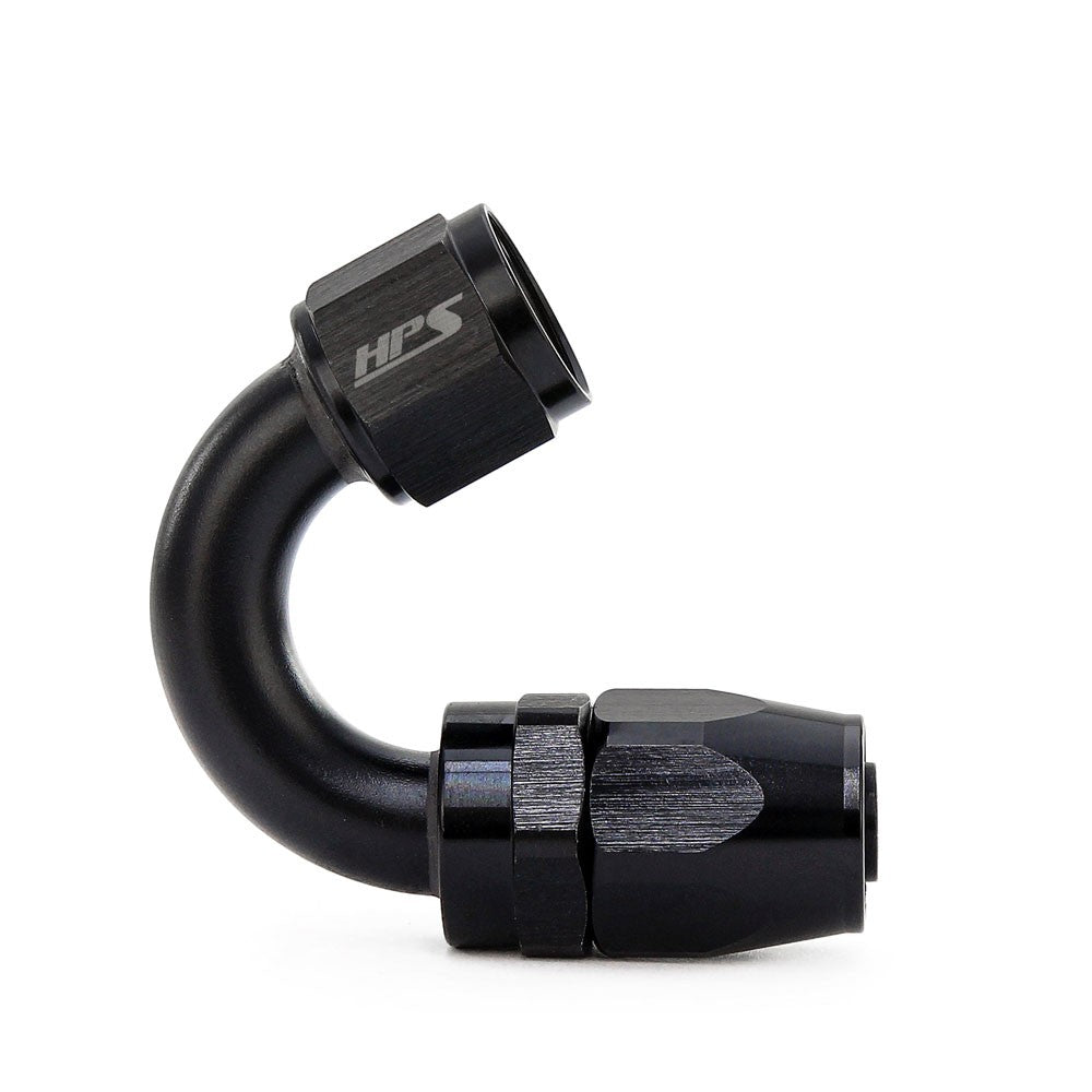 HPS 250-1504 Double Swivel Hose End to AN Female Fitting -4 150 Degree HPS-250-1504