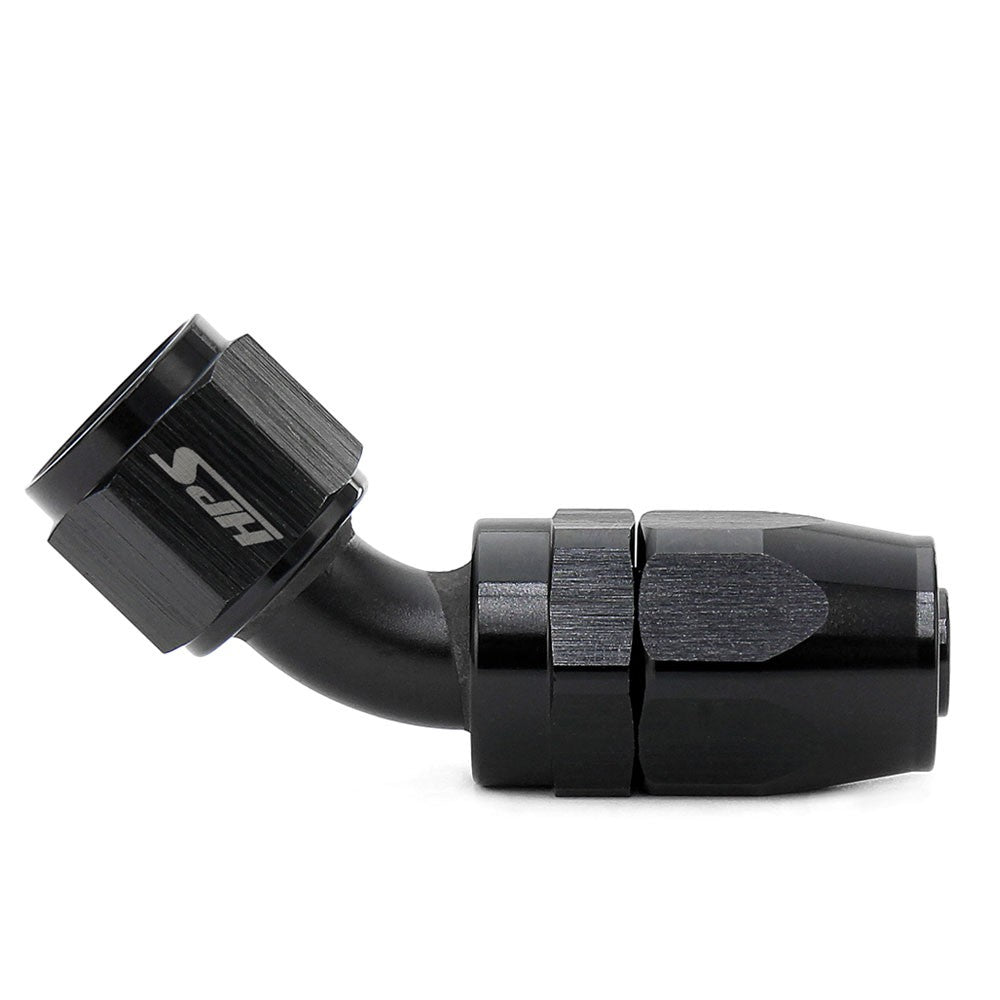HPS 250-4506 Double Swivel Hose End to AN Female Fitting -6 45 Degree HPS-250-4506