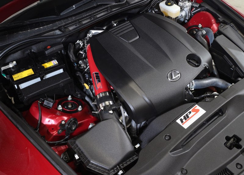 HPS Red Shortram Post MAF Air Intake Pipe Kit for 14-16 Lexus IS250 2.5L V6 F-Sport-Performance-BuildFastCar