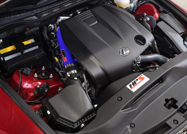 HPS Blue Shortram Post MAF Air Intake Pipe Kit for 14-16 Lexus IS250 2.5L V6 Non F-Sport-Performance-BuildFastCar