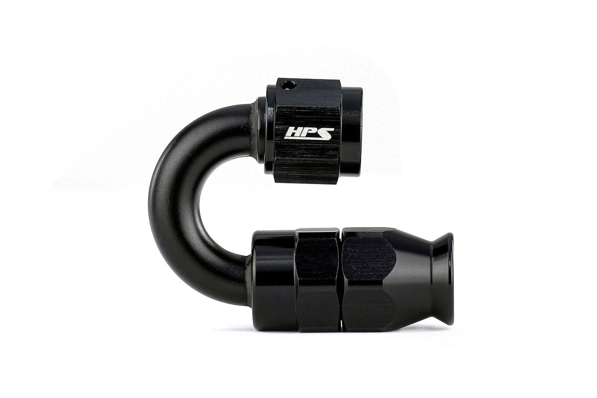 HPS 350-1810 Teflon Hose End to AN Female Fitting 180 Degree, AN10 HPS-350-1810