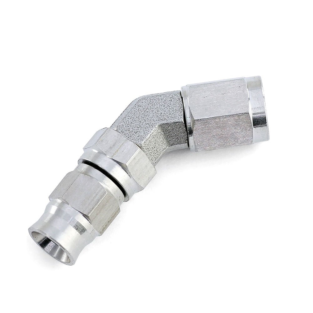 HPS Performance Hose End to AN Female for PTFE Hose Fitting 45 Degree