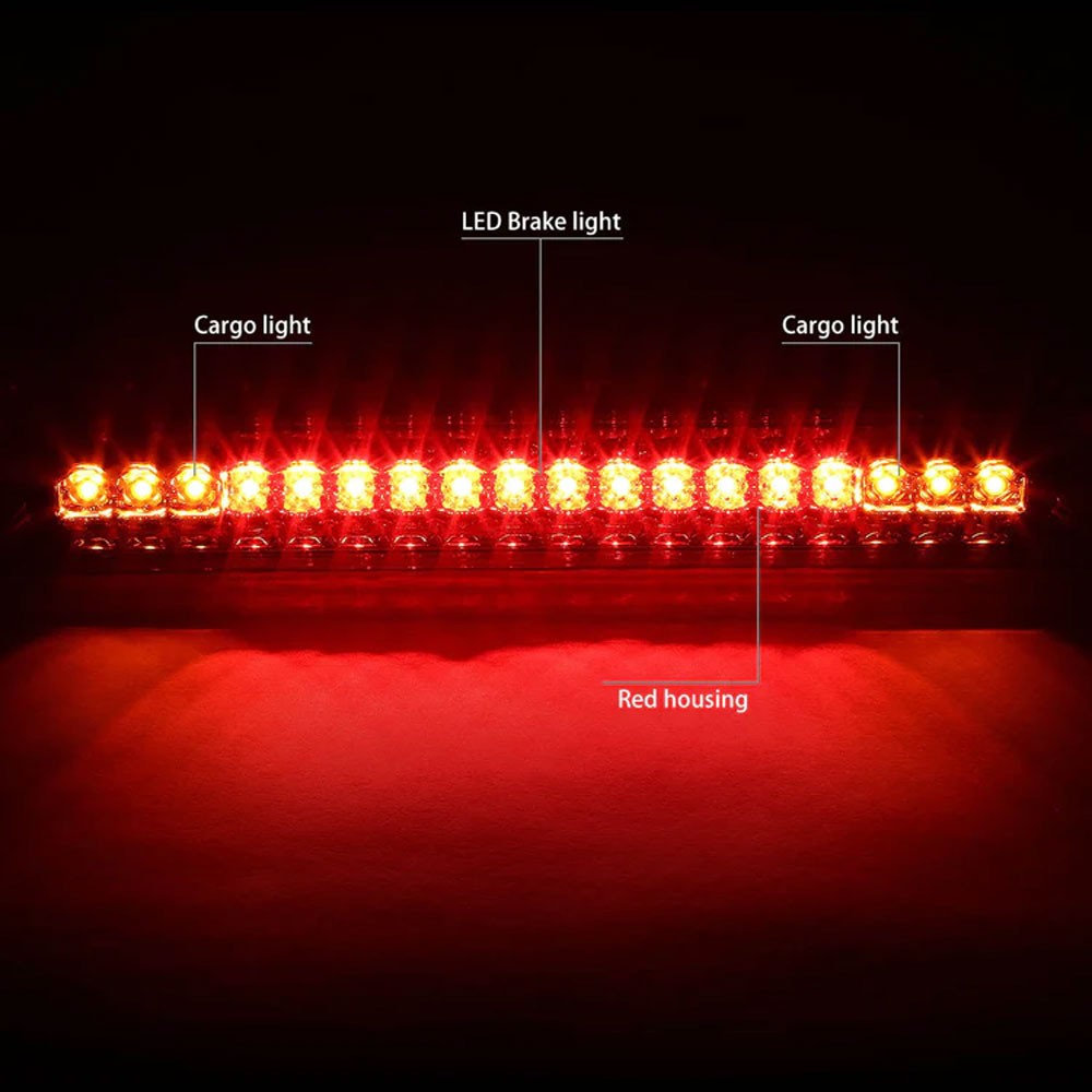 [Brake & Cargo LED] Red Len/Red Third Brake Light 88-00 C/K GMT400 BFC-3BL-CHV1088-LED-RD