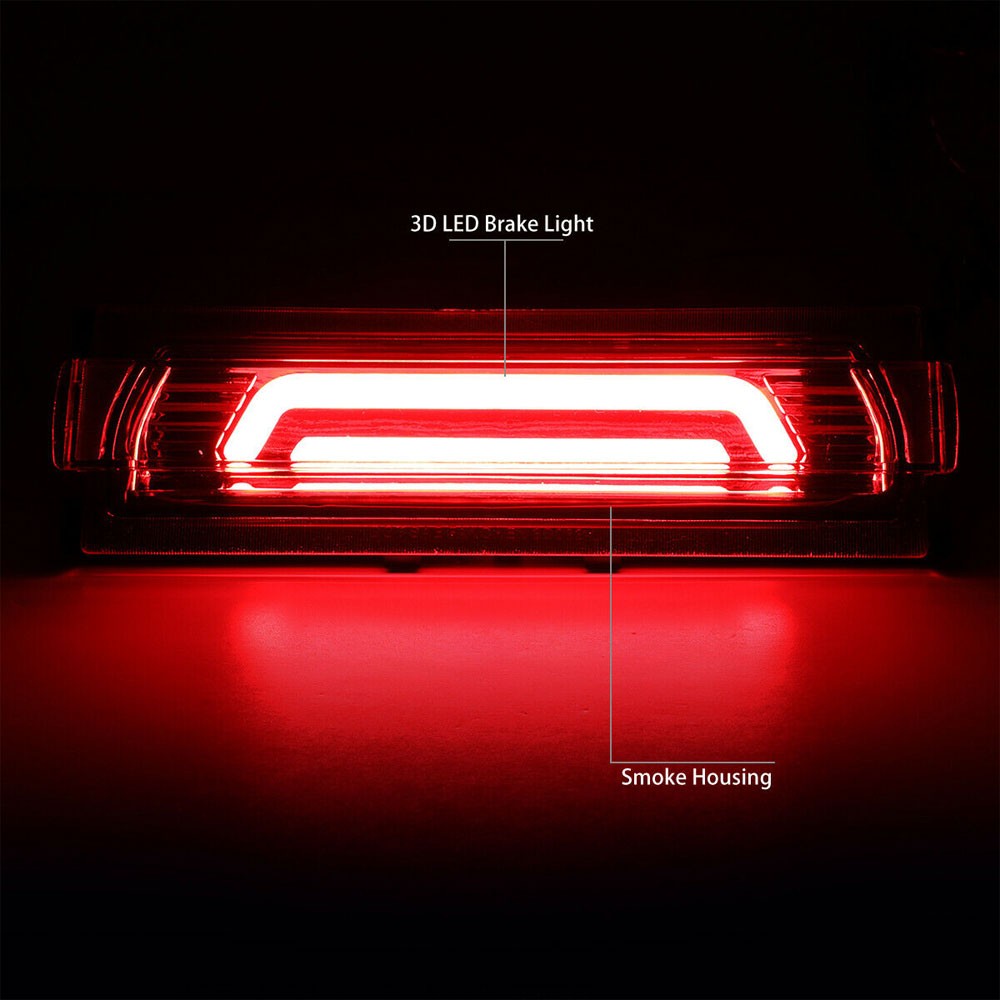 Chrome Housing/Smoke Lens 3D LED Bar Rear Third Brake Light For 91-96 Corvette-Lighting-BuildFastCar