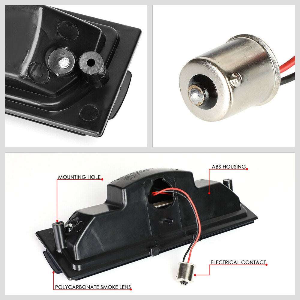 Chrome Housing/Smoke Lens 3D LED Bar Rear Third Brake Light For 91-96 Corvette-Lighting-BuildFastCar