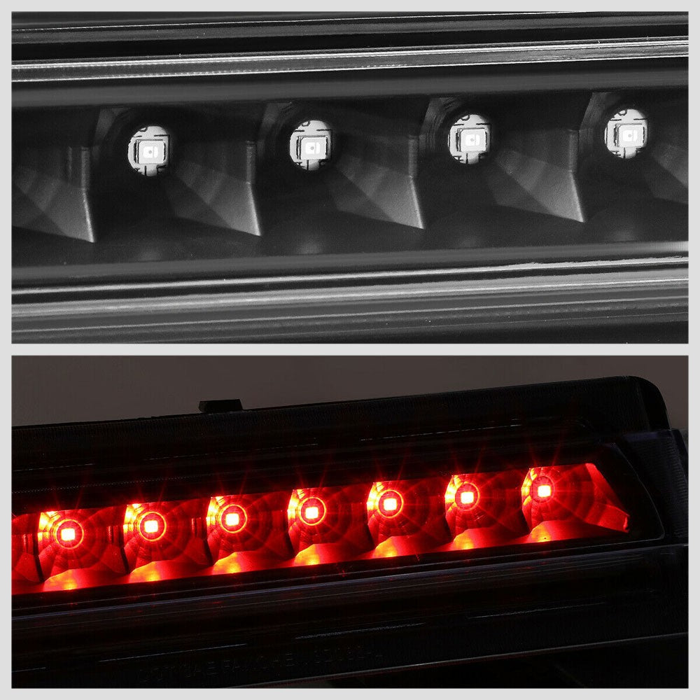 Black Housing/Clear Lens LED Rear Tail Third Brake Light For 91-96 Corvette C4-Lighting-BuildFastCar