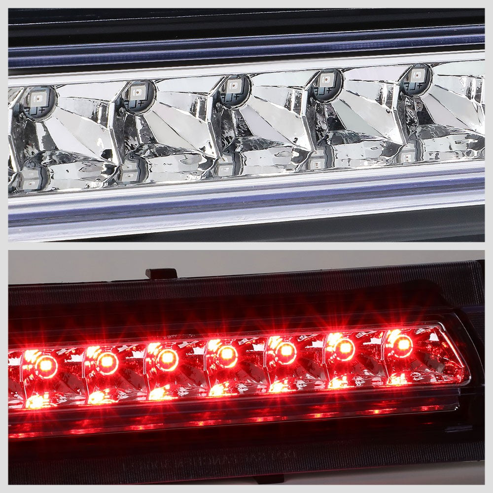 Chrome Housing/Clear Lens LED Rear Tail Third Brake Light For 91-96 Corvette C4-Lighting-BuildFastCar