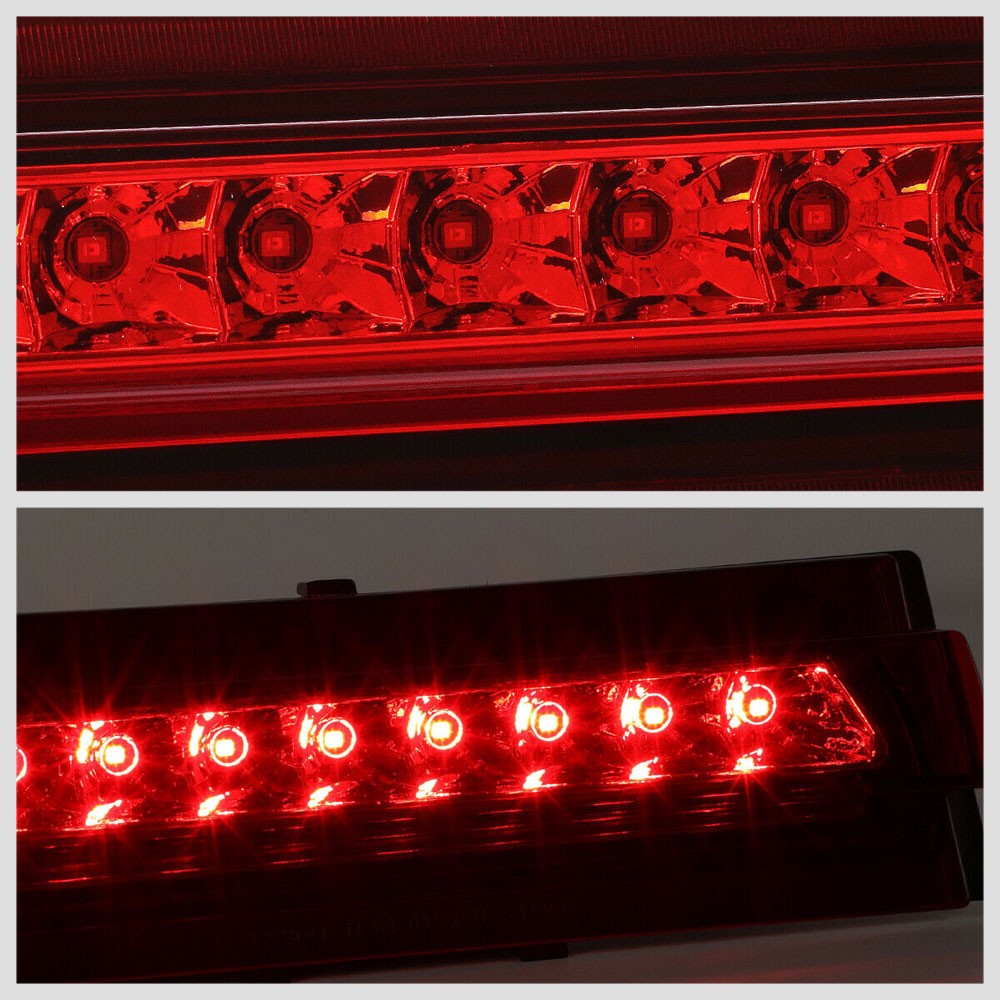 Chrome Housing/Red Lens LED Rear Tail Third Brake Light For 91-96 Corvette C4-Lighting-BuildFastCar