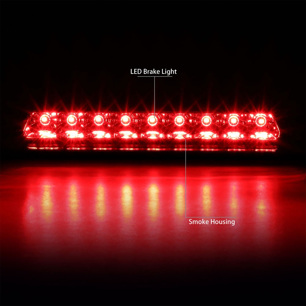 Chrome Housing/Smoke Lens LED Rear Tail Third Brake Light For 91-96 Corvette C4-Lighting-BuildFastCar