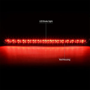 Chrome Housing Red Lens LED Rear 3RD Third Brake Light For 07-14 Tahoe-Exterior-BuildFastCar