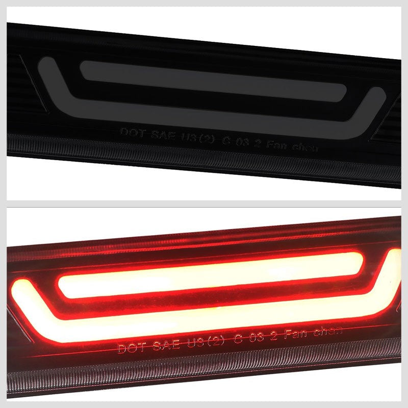 Black Housing Smoked Len 3D LED Rear Third Brake/Cargo Light For 04-12 Colorado-Exterior-BuildFastCar