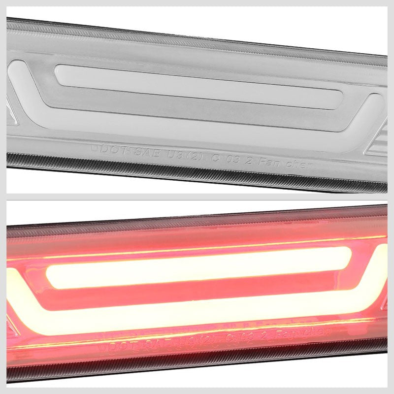 Chrome Housing Clear Len 3D LED Rear Third Brake/Cargo Light For 04-12 Colorado-Exterior-BuildFastCar