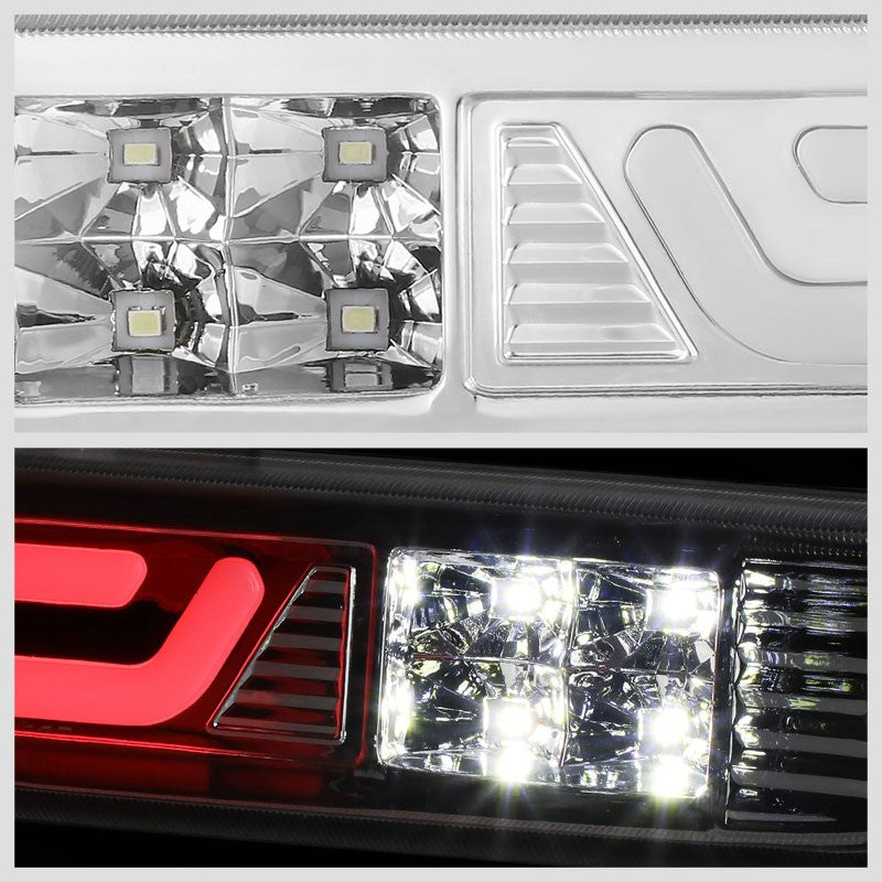 Chrome Housing Clear Len 3D LED Rear Third Brake/Cargo Light For 04-12 Colorado-Exterior-BuildFastCar