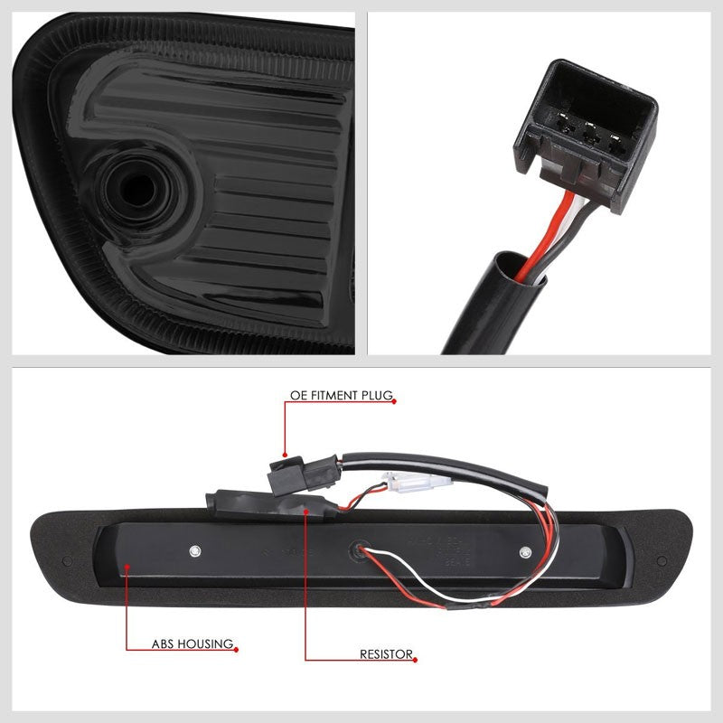 Chrome Housing Smoked Len 3D LED Rear Third Brake/Cargo Light For 04-12 Colorado-Exterior-BuildFastCar