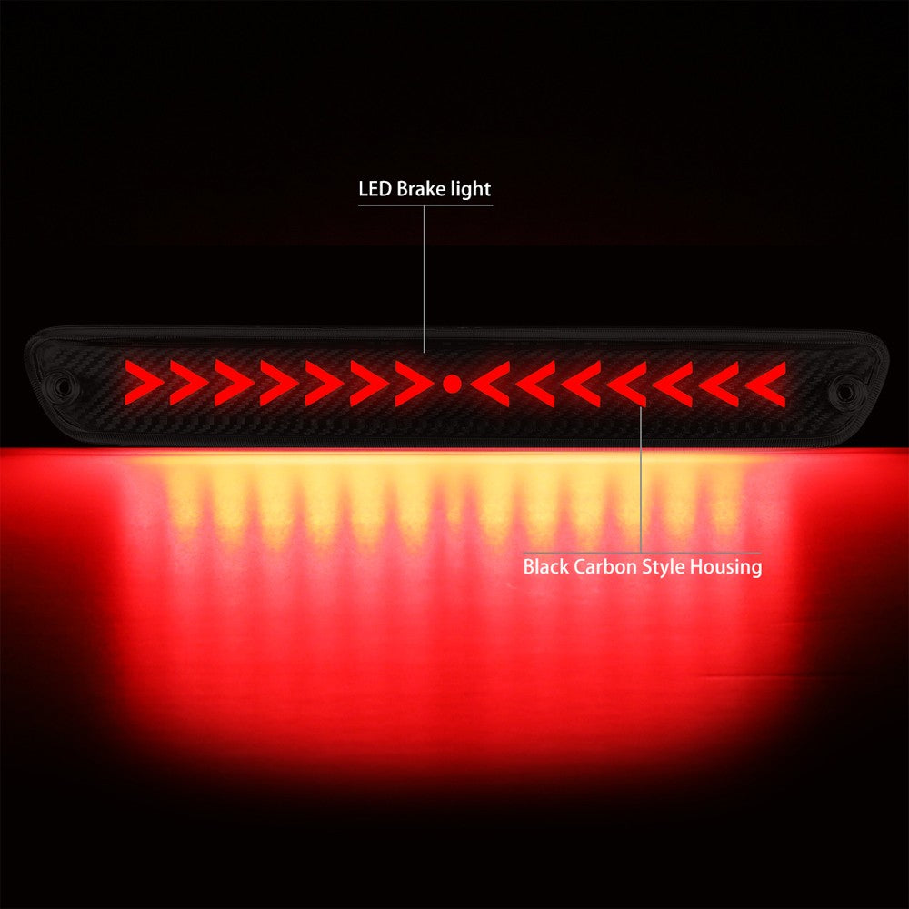 [Arrow LED] Carbon/Clear Len Third Brake Light 04-12 Canyon BFC-3BRLED-MULTI6-CHV13D-T3-BK