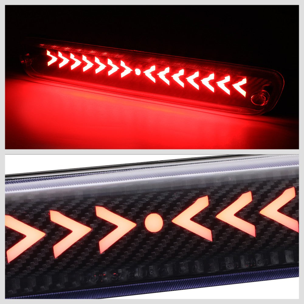 [Arrow LED] Carbon/Clear Len Third Brake Light 04-12 Canyon BFC-3BRLED-MULTI6-CHV13D-T3-BK