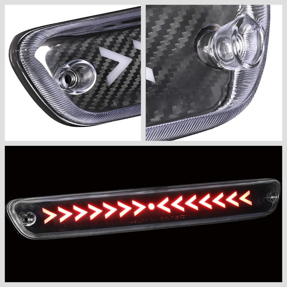 [Arrow LED] Carbon/Clear Len Third Brake Light 04-12 Canyon BFC-3BRLED-MULTI6-CHV13D-T3-BK