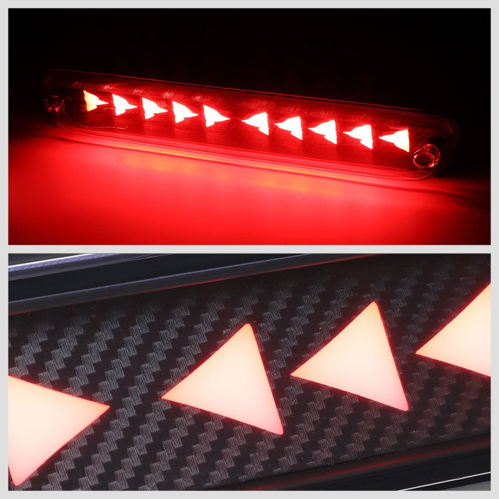 [Triangle LED] Carbon/Clear Len Third Brake Light 04-12 Canyon BFC-3BRLED-MULTI6-CHV13D-T4-BK