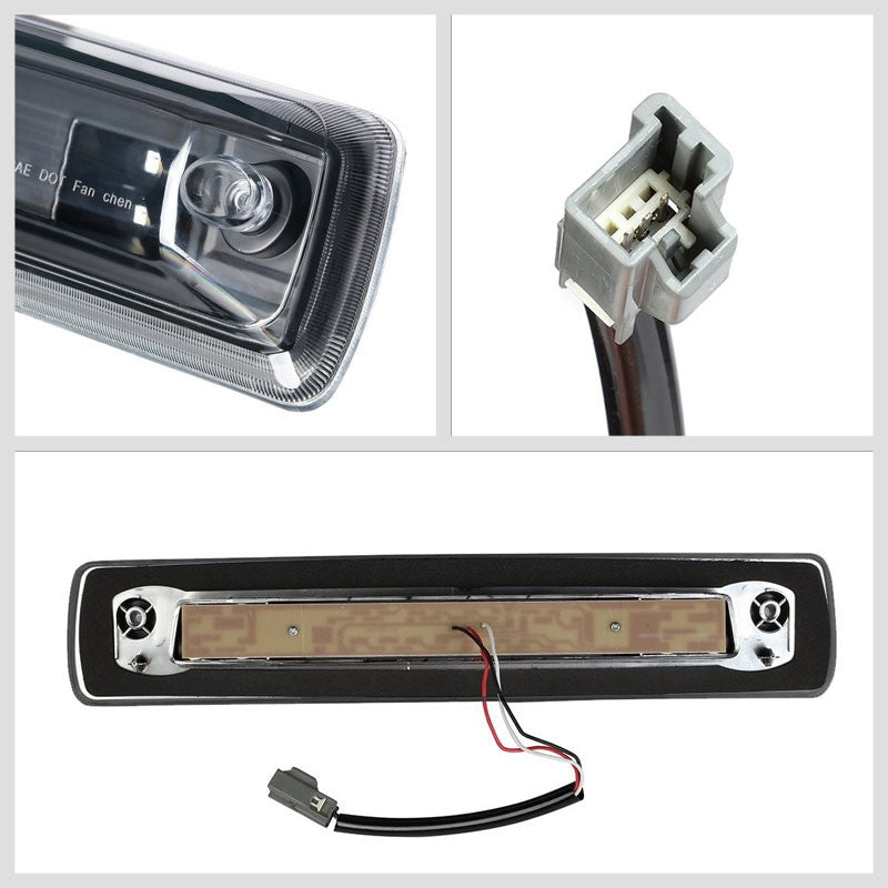 Black Housing Clear Len 3D LED Rear Third Brake & Cargo Light For 15-18 Colorado-Exterior-BuildFastCar