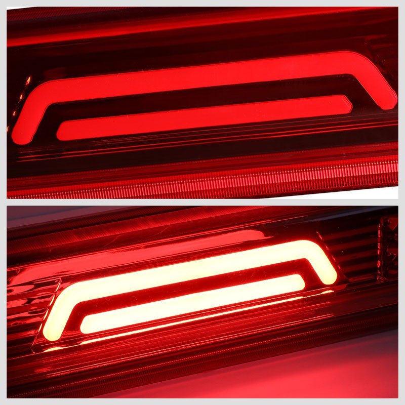 Chrome Housing Red Len 3D LED Rear Third Brake & Cargo Light For 15-18 Colorado-Exterior-BuildFastCar
