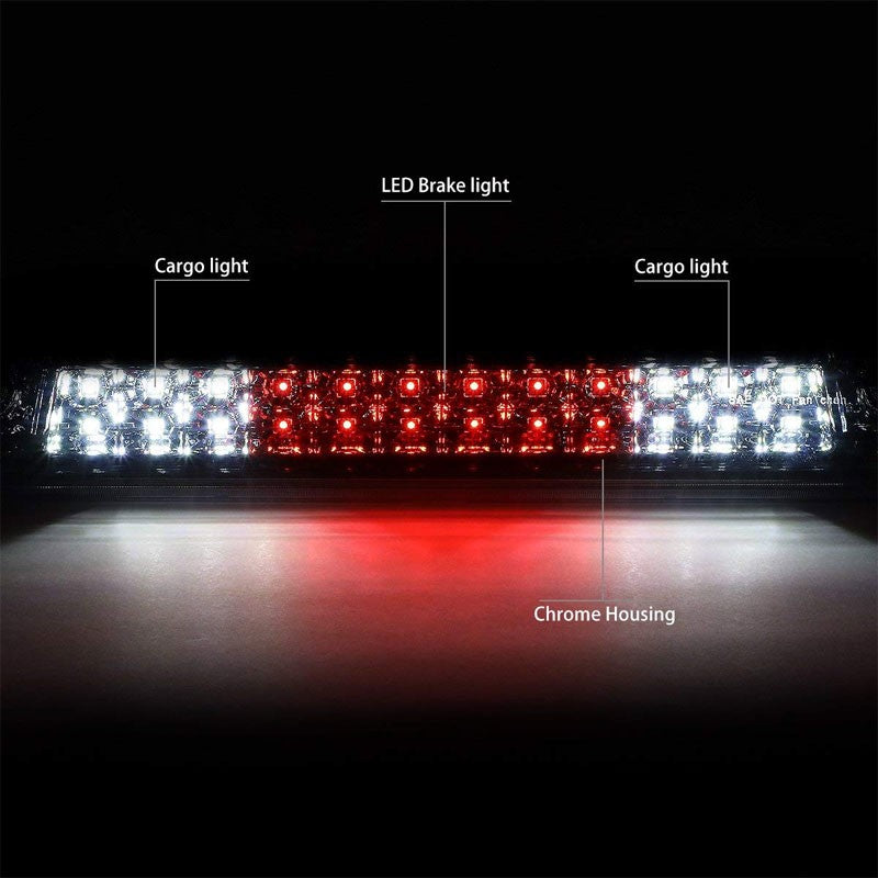 Chrome Housing Clear Lens LED Rear Cargo+3RD Third Brake Light For 15-18 Canyon-Exterior-BuildFastCar
