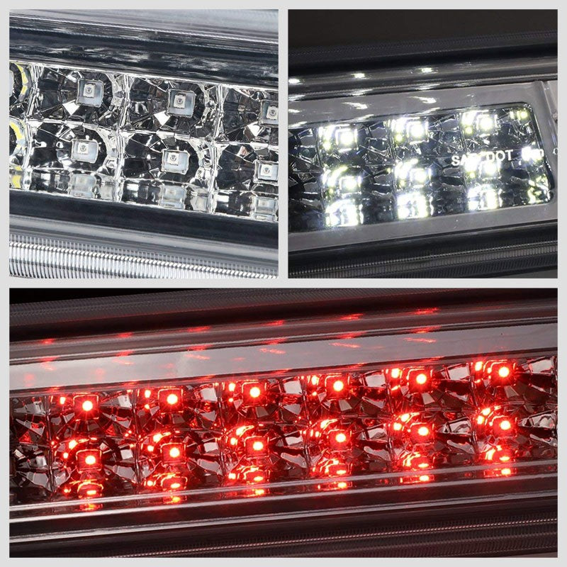 Chrome Housing Clear Lens LED Rear Cargo+3RD Third Brake Light For 15-18 Canyon-Exterior-BuildFastCar
