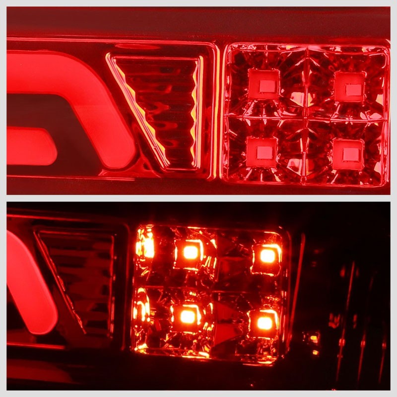 Chrome Housing Red Len 3D LED Rear Third Brake & Cargo Light For 02-08 Ram 1500-Exterior-BuildFastCar