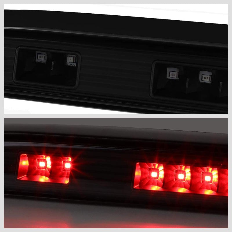 Black Housing Smoke Lens LED Rear 3RD Third Brake Light Lamp For 92-96 F-150-Exterior-BuildFastCar